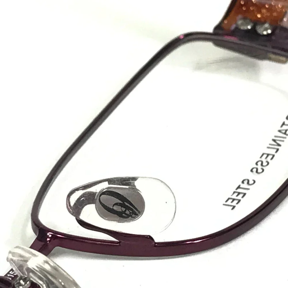 Nine West Eyeglasses Frames 411 ED6 Brown Tortoise Purple Rectangular 53-16-130